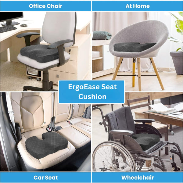 ErgoEase Memory Foam Office & Car Seat Cushion